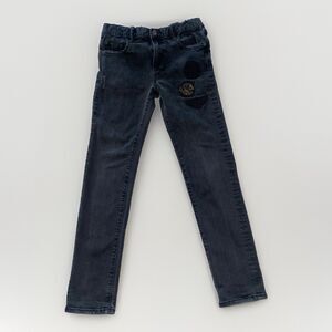 GapKids 1969 Black Slim Jeans Youth Size 14 Regular Adjustable Waist Patches